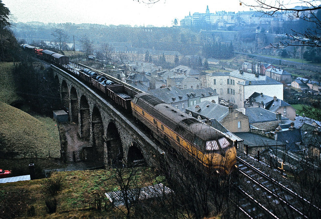 The Daily Freight Through Luxembourg, January 1972 — photo by John Beach