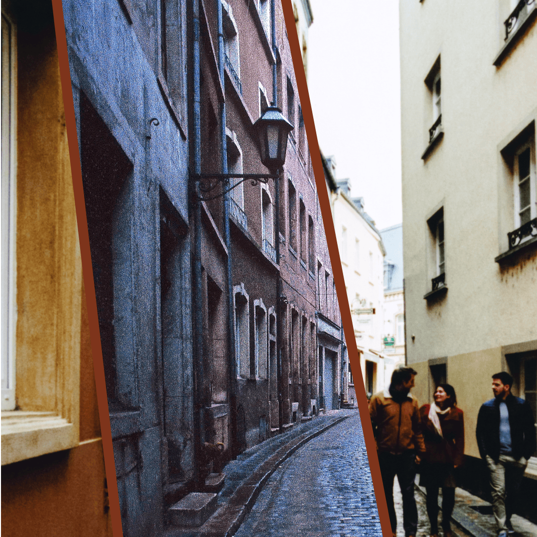 The cobblestone streets inside the old city